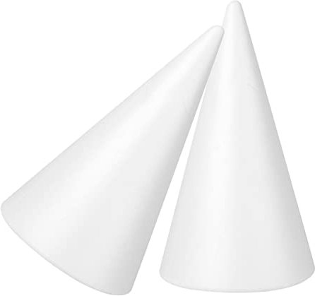 GANAZONO 2St Schaumkegel Desktop-Zubehör Kunsthandwerk für Kinder weißer Tisch Weihnachtskugel aus Styropor Styroporkegel Weihnachtsbaumkegel selber Machen DIY liefert DIY schmuck liefert