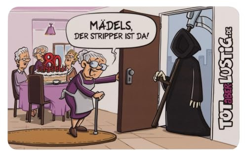 Michael Holtschulte Breakfast Board with German Text Tot aber lustige Der Stripper ist da! [German Language]