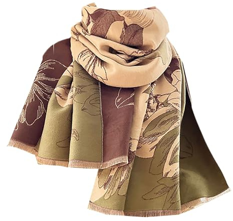 GFM® Schal mit Kaschmir-Textur, Pashmina-Stil, für Herbst und Winter (FRLSHL-BB)