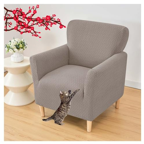 AQIGR Sesselbezug Stretch Sesselhusse, Sofaüberzug Clubsessel Sessel Bezug Cocktailsessel Armchair Sesselhussen mit Armlehne Hussen für Sessel für Eine Einfache Reinigung(E7)