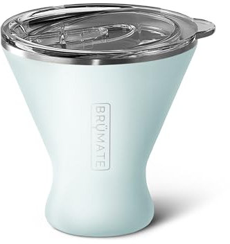BrüMate MargTini 10oz Martini Margarita Tumbler - Made With Vacuum-Insulated Stainless Steel (Blue Agave)