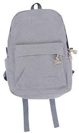 GALPADA Grauer Cord-Rucksack Für Damen Modische Umhängetasche – Diebstahlschutz Für Studenten Und Große Aufbewahrungskapazität