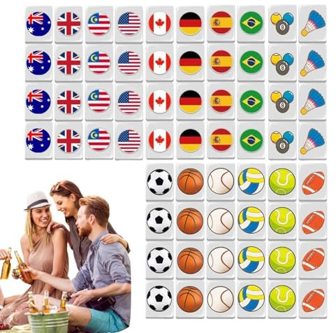 Set Mah Jongg,Gioco Mahjong,Set di giochi di tessere con motivo a bandiera | Giochi da tavolo per famiglie Fuga al mare, Giochi per feste in famiglia Blocchi di tessere Mahjong Set per picnic