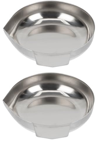 Kichvoe 2stücke Edelstahl-waagschalen Für Elektronische Waagen Mini-gewichtstabletts Für Präzise Messungen Küche Schmuckgeschäft Bäckerei Und Mehr