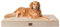 EHEYCIGA Orthopädisches Hundebett Grosse Hunde XL 112x81x9cm, Hundekissen Waschbar Flauschig, Hundematte Hundematratze für Kiste, Khaki