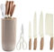 Couteau Cuisine,6 Pièces Set Couteau Cuisine en Acier Inoxydable,antiadhésif et antidérapant,avec Bloc Couteaux Cuisine Verticale,pour la maison et le restaurant