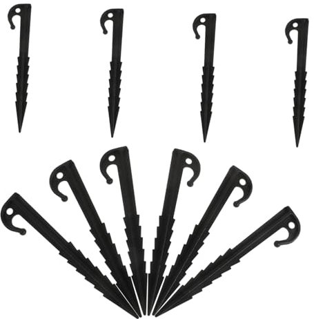 Zerodeko 10 Stück Kunststoff Zeltheringe 14,6cm Windfeste Zeltnägel Zeltbefestigungsheringe Für Camping Outdoor Garten Planen
