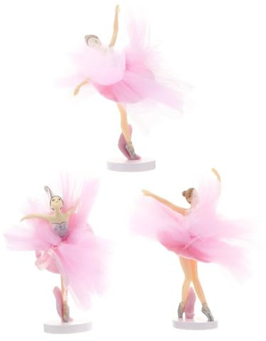 BESPORTBLE 3sätze Teiliges Ballerina Tortenaufsätze Elegante Kuchendekoration Mit Tüllrock Für Geburtstag Hochzeiten Und Feste