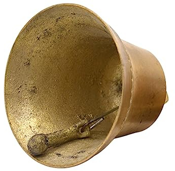 UKCOCO Campana Ligera Resonancia Sonora Colgante Vintage de Cobre Dorado Diseño Delicado y Estilo Clásico para Decoración DIY y Hogar