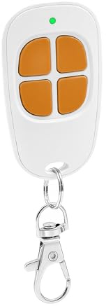 1 x AAM0094 - Mando a distancia para puerta de garaje (4 canales, 433,92 MHz, compatible con SCS, motorización, puerta y puerta de garaje (naranja)