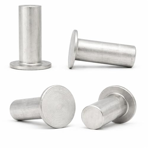 M5 (5mm x 16mm) (Pack of 20) Solid Flat Head Aluminium Rivets DIN7338A for Clutch Lining and Mechanical Assembly - D02D 5x16_20