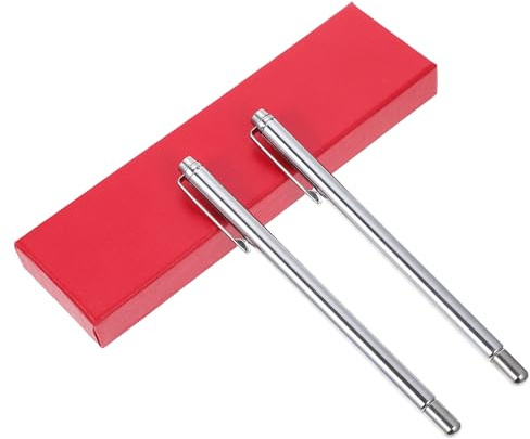 SEWOART Baguette de Sourcier Réglable en Acier Inoxydable 2 Pièces Boîte de Rangement, Outil de Détection pour Lignes Électriques et Recherche de Trésors, Jardinage et Extérieur,