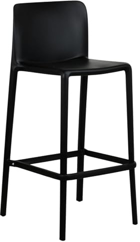 Totò Piccinni Sgabello Bar EVO in Polipropilene, Design Moderno, resistente per uso Interno ed Esterno (Antracite 1 Pz)
