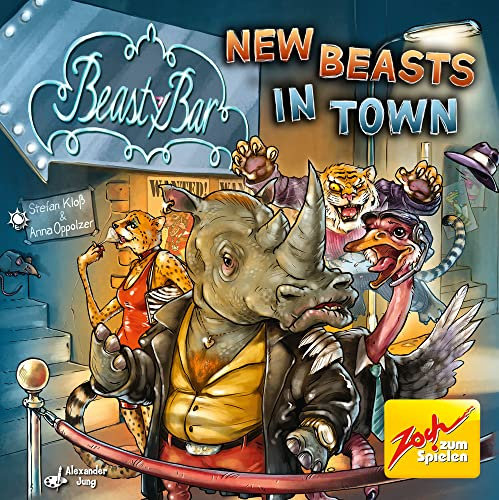 Zoch 601105156 Beasty Bar New Beasts in Town – Das charakterstarke Kartenspiel - eigenständig spielbar & kombinierbar - für 2 bis 4 Spieler, Strategiespiel, für Kinder ab 8 Jahren
