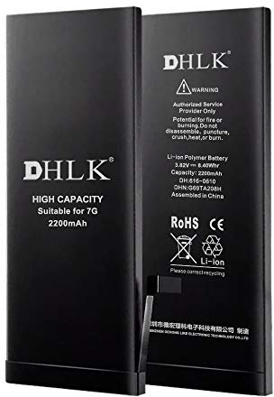 DHLK® Batteria alta capacità compatibile con iPhone 7 - Prestazioni ottimali Durata prolungata/Capacità maggiorata di 2220 mAh [2 Anni Garanzia]