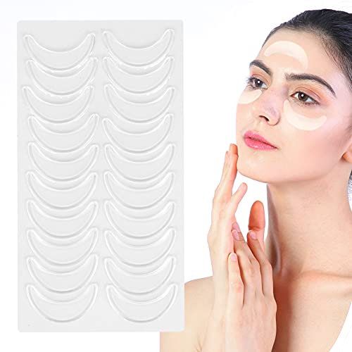 20 cuscinetti per occhi in silicone, patch trasparente per grinze, riutilizzabili anti rughe durante la notte leviganti gli occhi per rassodare e sollevare la pelle