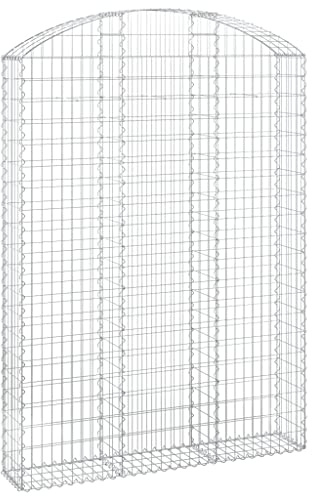 vidaXL Cesta gaviones Forma Arco Hierro galvanizado 150x30x200/220 cm, gaviones, Jaula de gaviones, Cesta de Muro de gaviones, Muro de gaviones