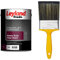Leyland Trade Heavy Duty Floor Paint - Slate 5L & ProDec PR4GY Flat Masonry Paint Brush for Rapid Application of Smooth and Textured Masonry Paints