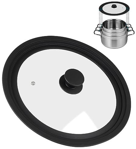 Akicderu Universaldeckel, Pfannendeckel, Glasdeckel für 24/26/28 cm Töpfe und Pfannen, Topfdeckel für vielseitiges Kochen