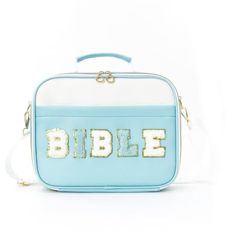 Hixingo Bibel Buchhülle Reißverschluss, Buchhülle Schutzhülle für Bücher aus Leder Buchschutz für Taschenbücher, Buchliebhaber, Lehrer, Freunde (31 * 5 * 23cm,Blau)