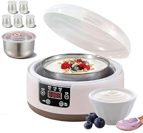 Probiotic Yogurt Maker with Temperature, Yogurt Maker 36 Hour, Yogurt Maker for schnelle & einfache Zubereitung, Automatischer Digitaler Joghurt Maker for Joghurt, perfektes Küchengeschenk
