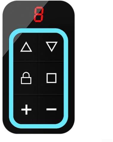 Duplicatore di chiavi con telecomando a 8 canali multifrequenza per porte del garage, 300-915 MHz, codice rotante, per apriporta cancello (blu)