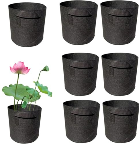 Xnuiasqe pour Les Plantes Aquatiques, la Pomme de Terre, Les Carottes, L'Oignon, Le Planteur D'Étang à Fleurs Durables Respirer Les de Plante Réutilisables de 1 Gallons