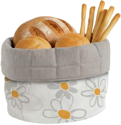 moorg Cestino Pane en Algodón, Porta Pane de Mesa - Cestas con Diferentes Diseños, Portapane de Mesa 19x19 cm