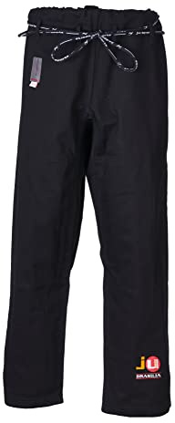 Ju-Sports Judohose 190 Brasilia Schwarz I Massive Judohose mit klassischem Schnürbund mit spezieller Kordel I 100% Baumwolle I Auch für Sportarten wie Karate UVM.