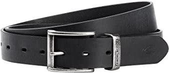 camel active Herren Ledergürtel - Hochwertiges Echtleder, 3,5 cm breit - Perfekt für Hosen, Jeans und Anzüge Schwarz menswear-M