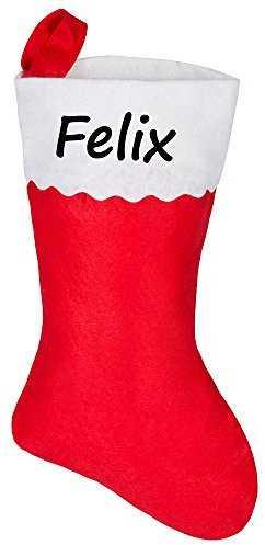 4youDesign Nikolausstiefel mit Namen, Weihnachtssocke, Weihnachtsstrumpf, Geschenkidee, Geschenk zu Weihnachten, zum Nikolaus, Weihnachtsdekoration