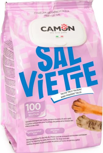 CAMON En limpie Talco 80 Piezas para artículos para Mascotas Perros