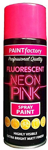400ml All Purpose Neon Pink 1757PR Spray Can Household Car Van Bike Aerosol Paint (6 Pack)