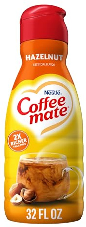 Coffee-Mate, Liquid Coffee Creamer, Hazelnut, Quart, 946g
