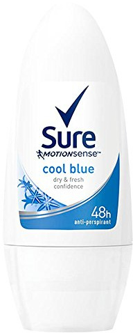 Sure Women Cool Blue Fast Drying Antiperspirant Deodorant Roll-On, 50ml