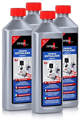 4 x ceragol Ultra Premium avkalkare 500 ml för helautomater för kaffe