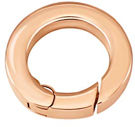 Quiges Clip Ring Carrier Roségold 17 mm Edelstahl Verbindungsring für Kette und Coin Anhänger mit Karabiner Snap Verschluss