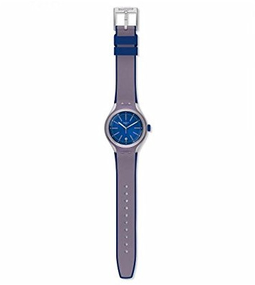 Swatch Damen Digital Quarz Uhr mit Silikon Armband YES4014