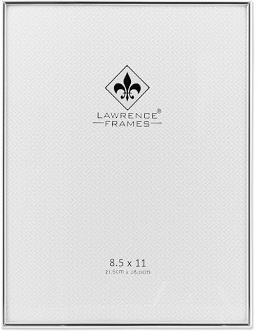 Lawrence Frames Simply Metal Picture Frame, 8.5 by 11-Inch, Silver
