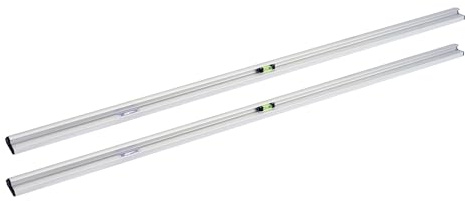 rabo TrockenschüTtungslehren-Grundschienensatz (Pack of 2), Extremely Stable Hollow Mehrkammer Profile, anodised, recessed Grip for Optimal Installation, That Creates Adjustable Length: 250 CM