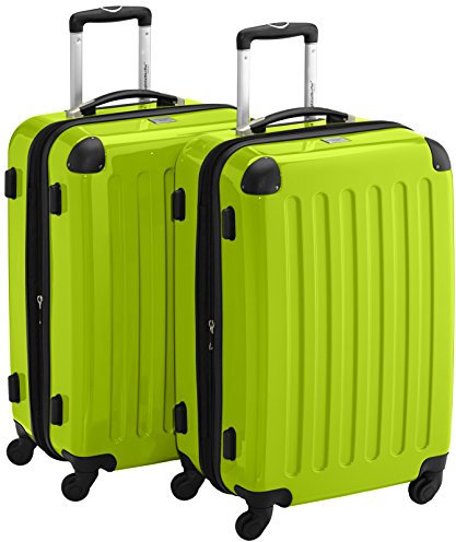 HAUPTSTADTKOFFER - Alex - 2er Koffer-Set Hartschale glänzend, 65 cm, 74 Liter, Apfelgrün