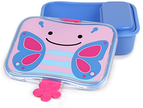 Skip Hop Boite Repas Papillon - Enfants 3 Ans et Plus - Inclus 1 Boîte à Repas + Boite à Goûter Verrouillable - Pour l'Autonomie Alimentaire, la Motricité - Clip Pratique, Facile à Ouvrir, Sans BPA
