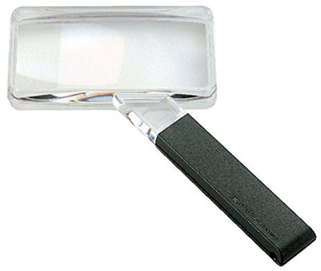 Biconvex Leselupe [Eschenbach 2642150] PXM®-Leichtlinse, Duplex-beschichtet für randscharfe, verzeichnungsfreie Abbildung, Abmessungen Linse: 100 x 50 mm, Vergrößerung: 2X, Dioptrie: 3,9