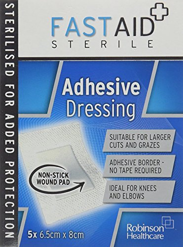 Fast Aid Sterile Dressing Adhesive Pads - Pack of 15