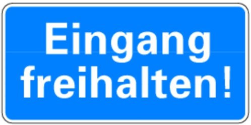 Schild Alu Eingang freihalten 170x350mm