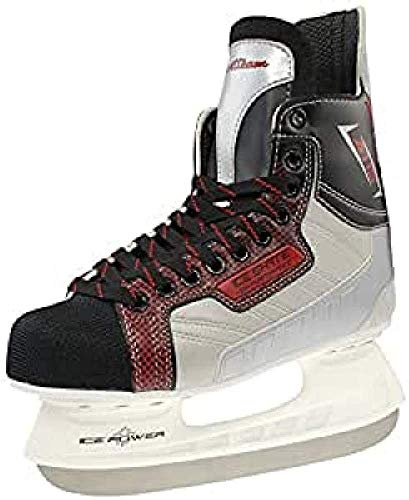 Sport Team uomo A113 – Pattini da hockey su ghiaccio, Uomo, A113 Eishockey Schlittschuhe, Negro/Bianco, 41