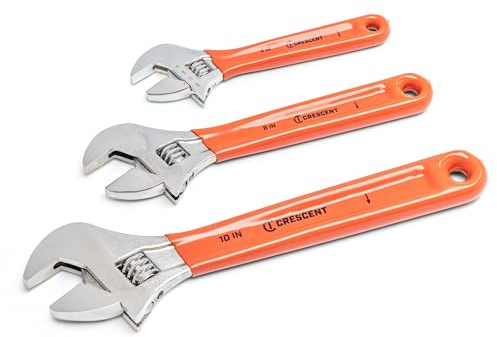 Crescent AC26810CV Schraubenschlüssel-Set, verstellbar, gepolstert, 15,2 cm, 20,3 cm und 25,4 cm, 3-teilig