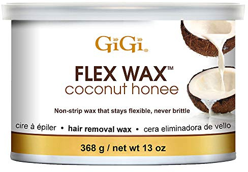 GiGi Coconut Honee Flex Hard Wax for Face & Body, Non-Strip Hair Removal Wax, Gentle for Sensitive to Normal Skin, 13 oz, 1 Pack