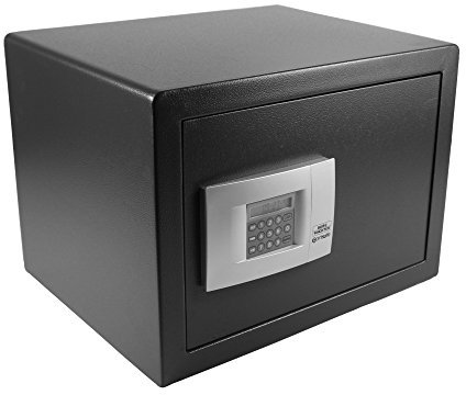 BURG-WÄCHTER Möbeltresor mit elektronischem Zahlenschloss, inkl. Fachboden, Doppelwandige Tür, 38,8 l, 20,5 kg, Point-Safe P 3 E, Schwarz