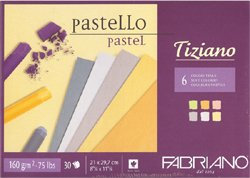 Hochwertiges Pastellpapier farbig Fabriano Tiziano Din A4 30 Blatt 160gr.